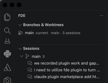 Branches & Worktrees, Sessions